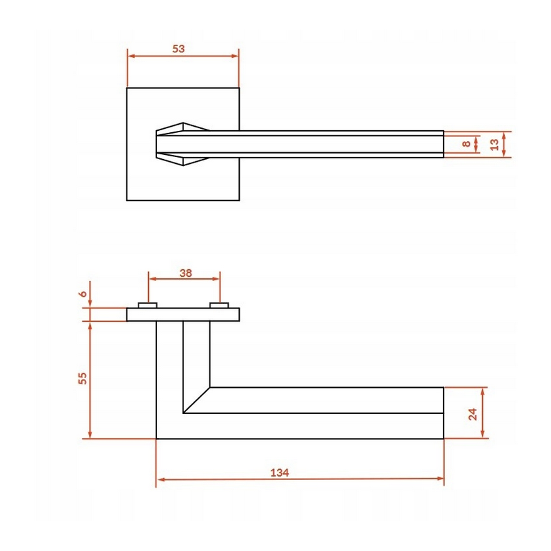 Klamka do Drzwi Wewnętrznych Czarna z Elementami Złota LIBIA Klamka do Drzwi Wewnętrznych Czarna z Elementami Złota LIBIA