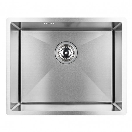 Zlew Zlewozmywak Jednokomorowy Stalowy z Syfonem Inox Marmara