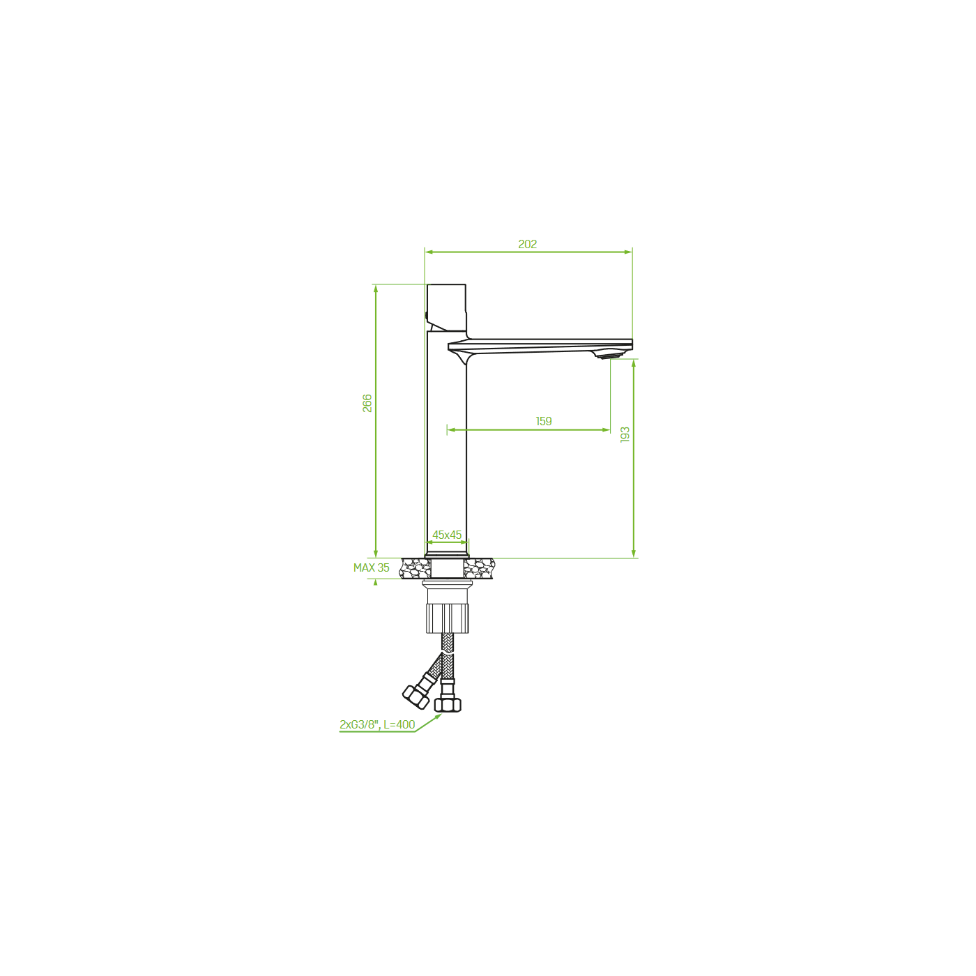 Bateria Umywalkowa Stojąca Nablatowa z Korkiem Złota Tores
