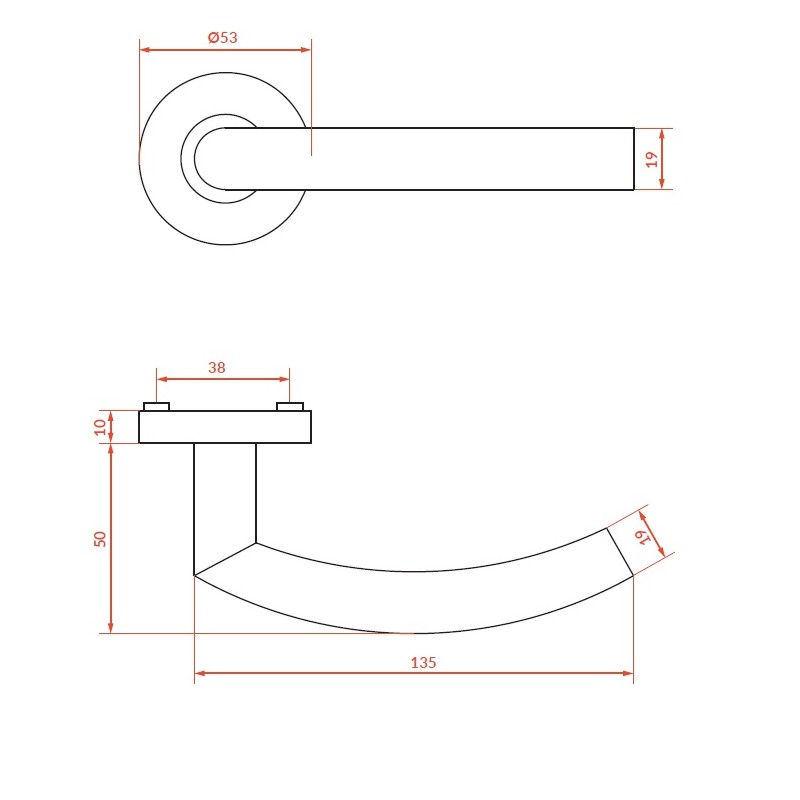 Klamka do Drzwi Wewnętrznych, Klamka drzwiowa PORTO