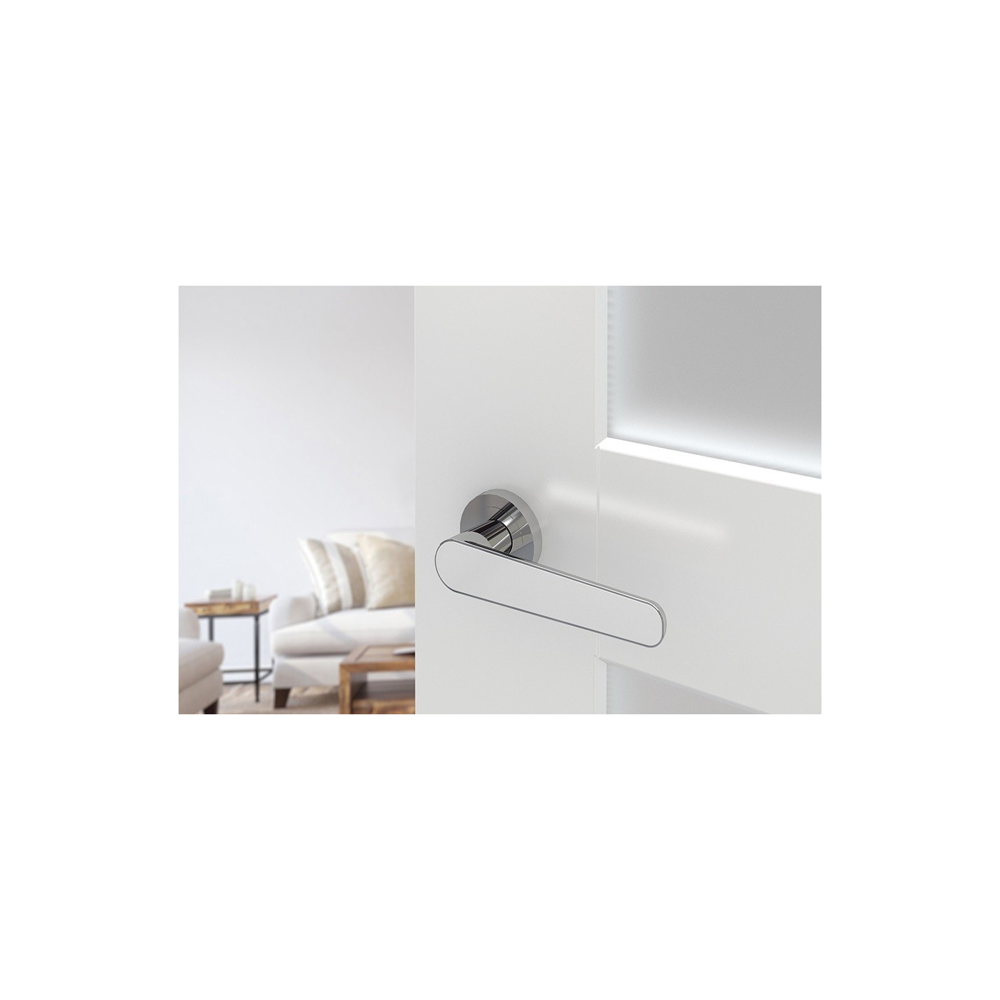 Klamka do Drzwi Wewnętrznych Klamka Wewnętrzna Biała TARA Klamka do Drzwi Wewnętrznych Klamka Wewnętrzna Biała TARA