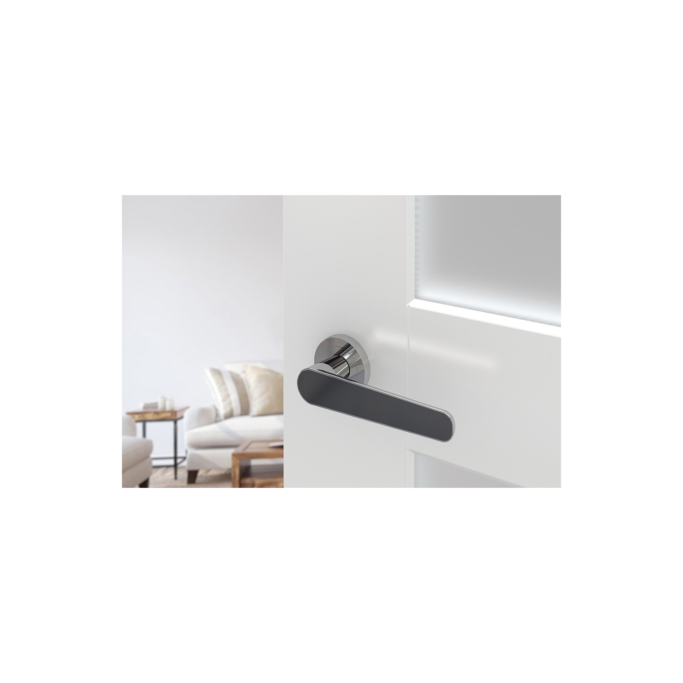 Klamka do Drzwi Wewnętrznych Klamka Wewnętrzna Czarna TARA Klamka do Drzwi Wewnętrznych Klamka Wewnętrzna Czarna TARA