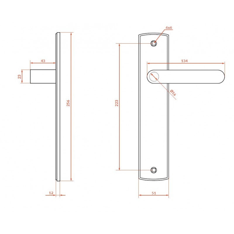 Klamka do Drzwi Wewnętrznych Klamka Wewnętrzna Satyna TARN Klamka do Drzwi Wewnętrznych Klamka Wewnętrzna Satyna TARN