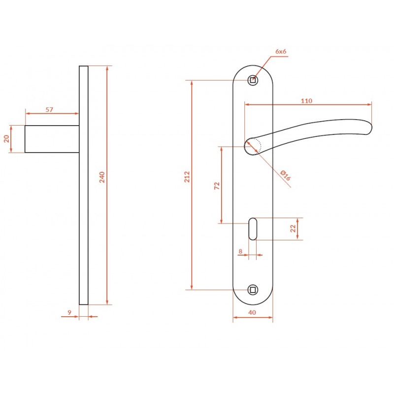 Klamka do Drzwi Wewnętrznych Klamka Wewnętrzna Klucz Satyna WIKOS Klamka do Drzwi Wewnętrznych Klamka Wewnętrzna Klucz Satyna WIKOS
