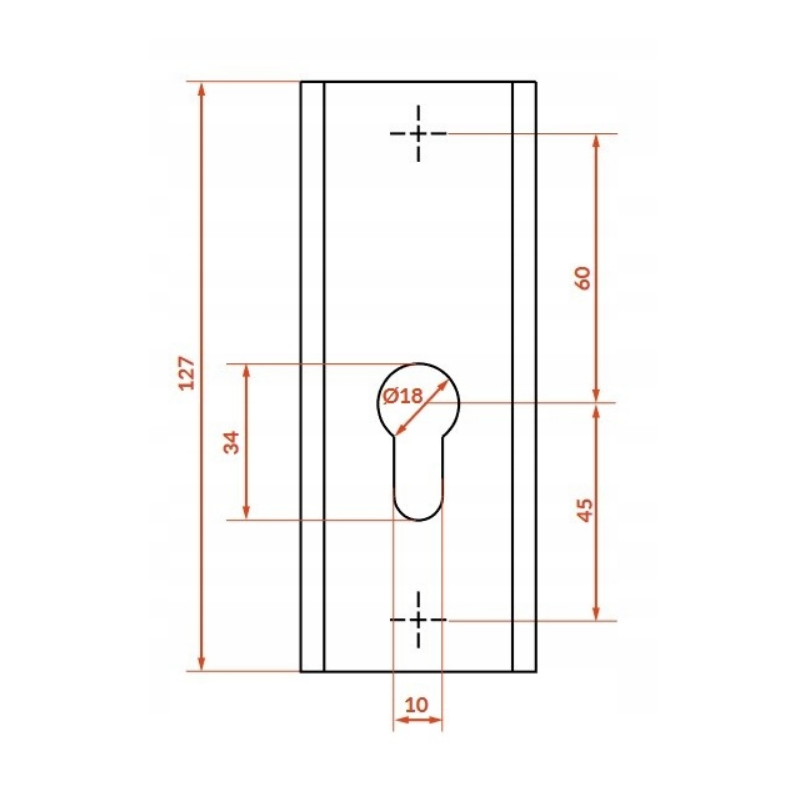 Szld Krótki Podłóżny Satyna do serii klamek FLOKO