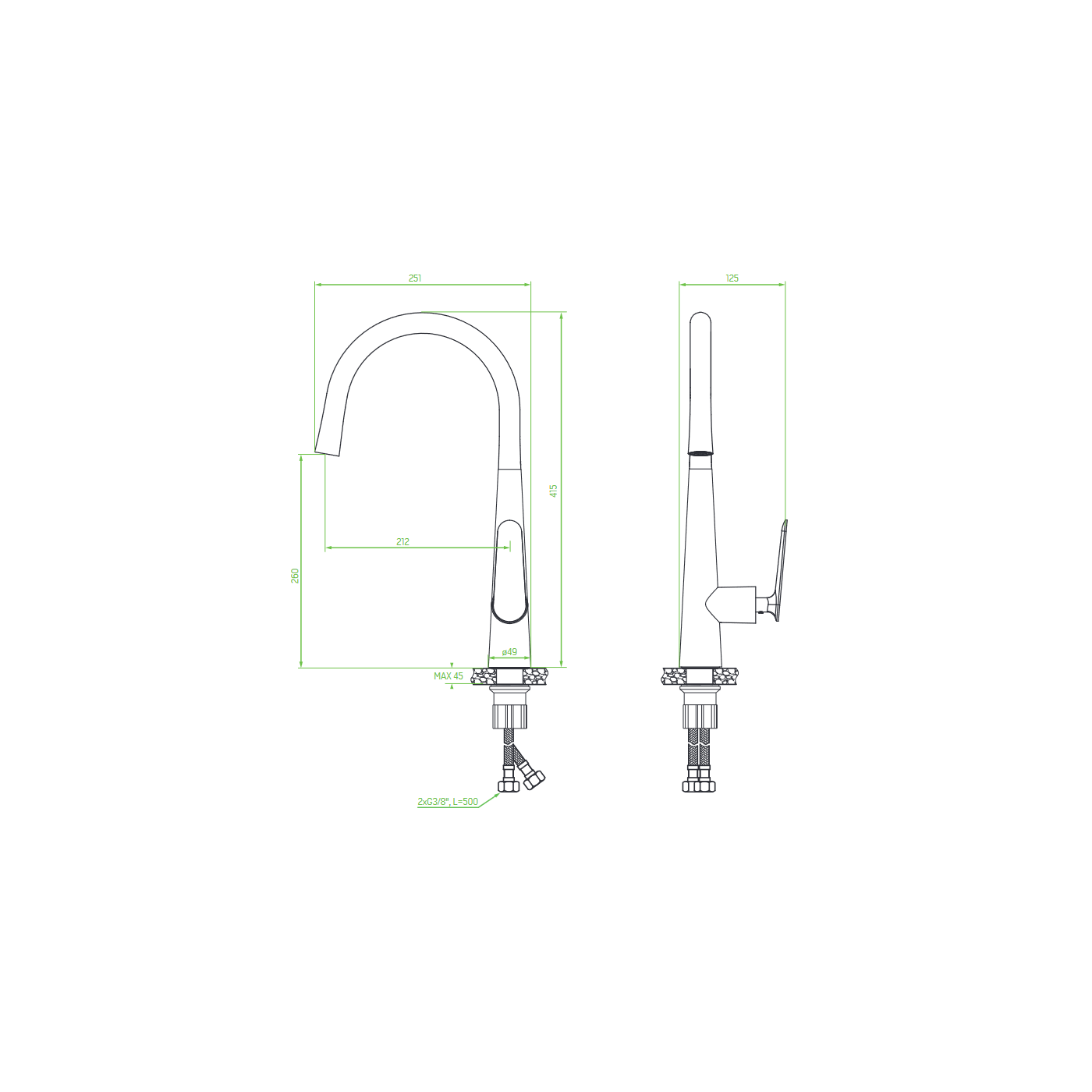 Bateria Zlewozmywakowa Bateria Kuchenna Stojąca NALDA Chrom Bateria Zlewozmywakowa Bateria Kuchenna Stojąca NALDA Chrom