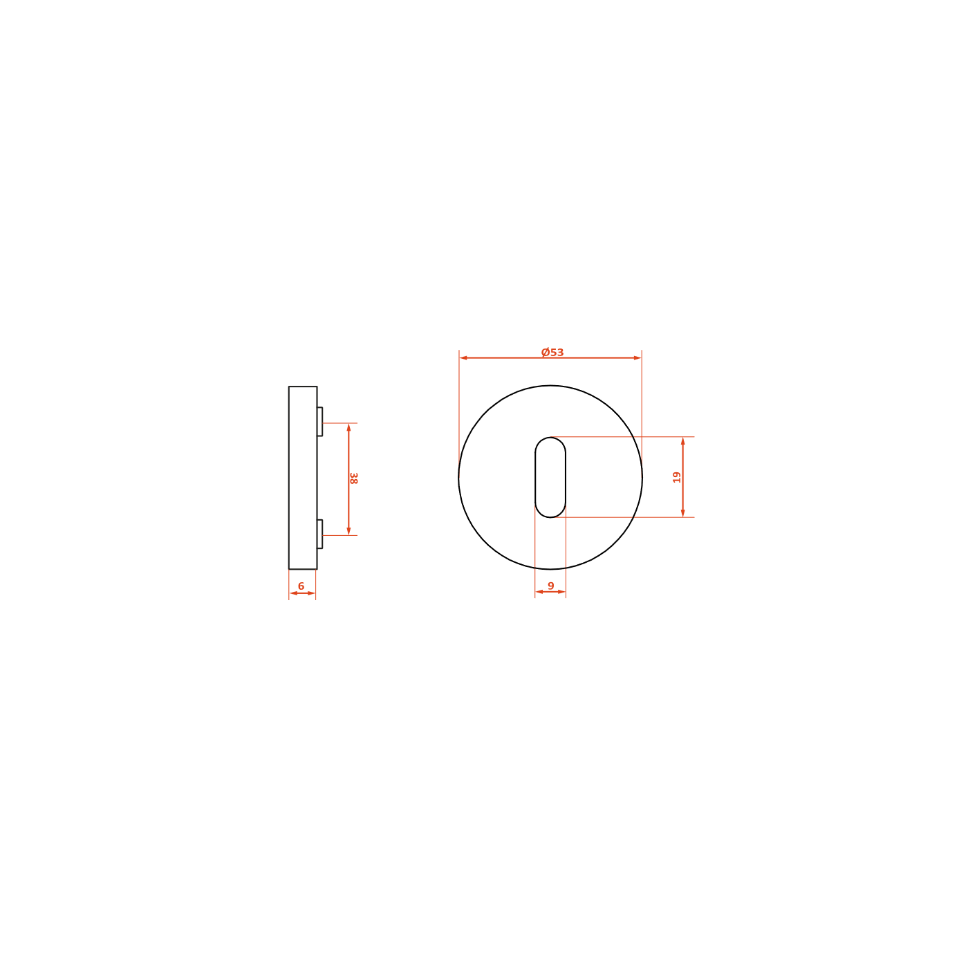 Rozety Okrągłe Klucz Szyldy do Klamki Wewnętrznej Grafit FIORE Rozety Okrągłe Klucz Szyldy do Klamki Wewnętrznej Grafit FIORE