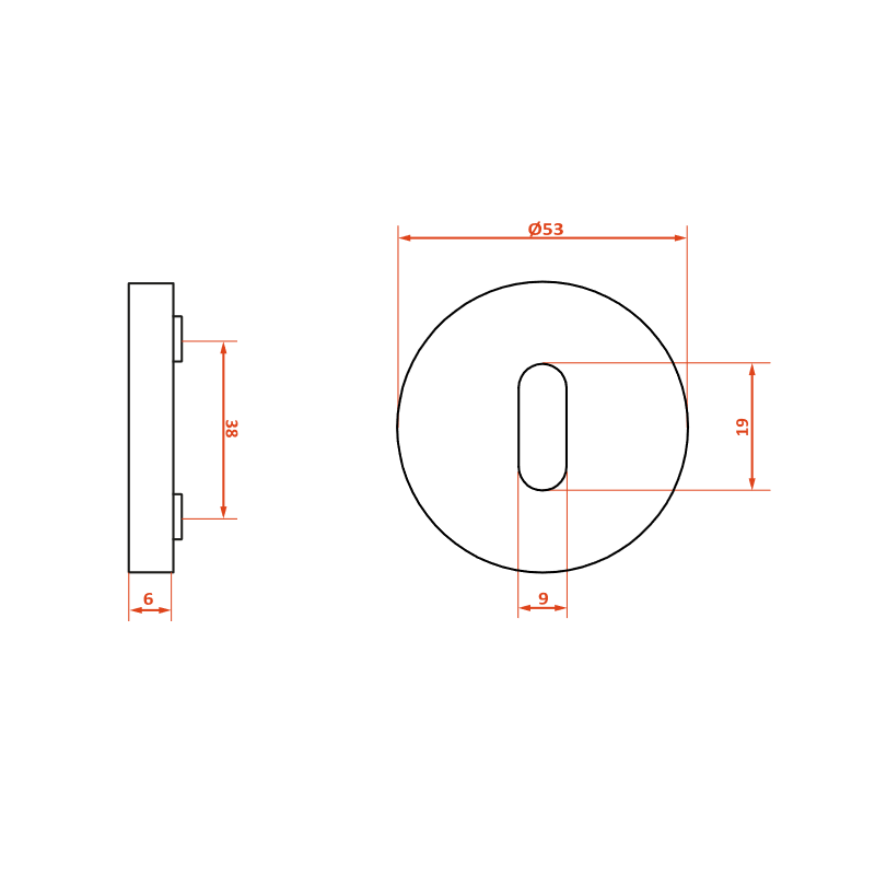 Rozety Okrągłe Klucz Szyldy do Klamki Wewnętrznej Grafit FIORE Rozety Okrągłe Klucz Szyldy do Klamki Wewnętrznej Grafit FIORE