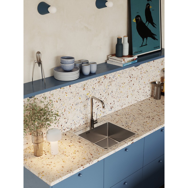 Zlewozmywak Jednokomorowy Zlew Stalowy z Syfonem BESOS INOX