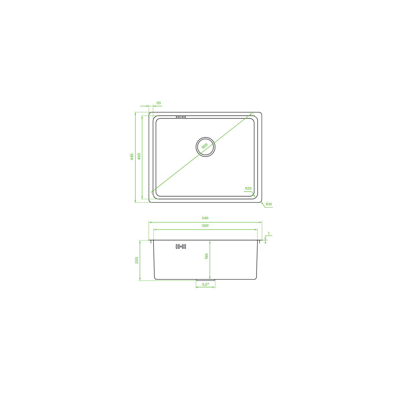 Zlewozmywak Jednokomorowy Zlew Stalowy Podwieszany ADEN Złoty Zlewozmywak Jednokomorowy Zlew Stalowy Podwieszany ADEN Złoty