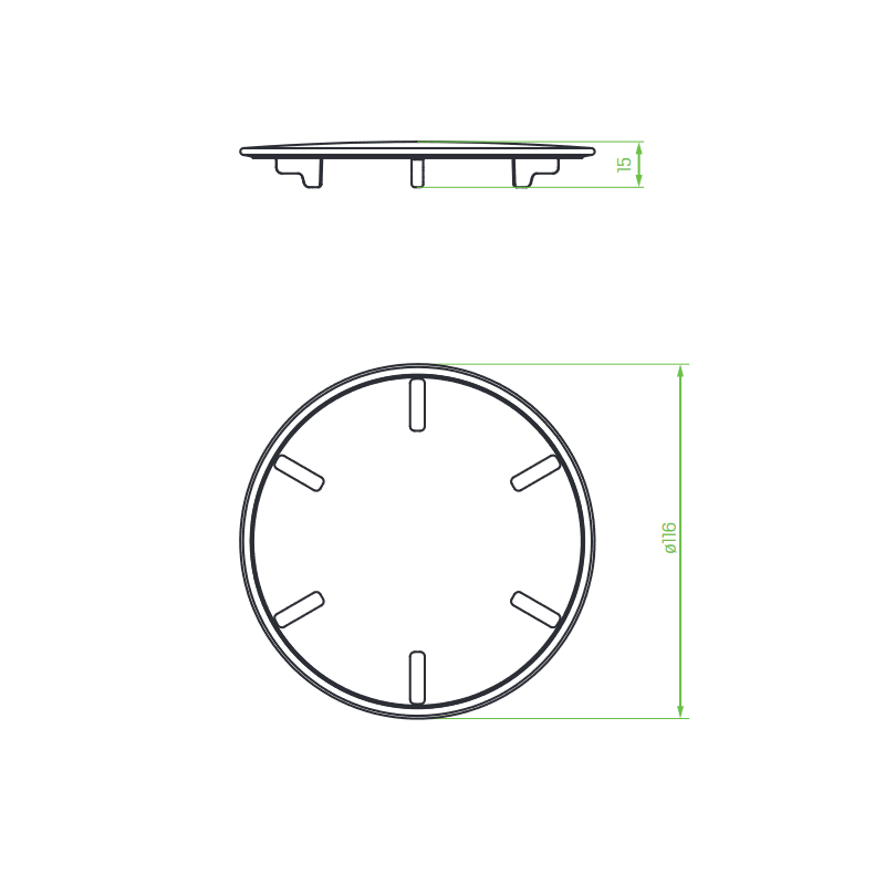 Uniwersalna Maskownica Odpływu 3,5" Czarna Uniwersalna Maskownica Odpływu 3,5" Czarna