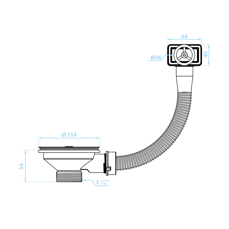 Uniwersalny Kielich z Sitkiem 3,5 " i Przelewem do Zlewozmywaków Stalowych i Granitowych Uniwersalny Kielich z Sitkiem 3,5 " i Przelewem do Zlewozmywaków Stalowych i Granitowych
