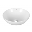 Umywalka Nablatowa Ceramiczna Okrągła Biała SABI
