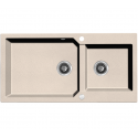 Zlewozmywak Granitowy Dwukomorowy Beżowy MILOS