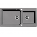 Zlewozmywak Granitowy Dwukomorowy Szary MILOS