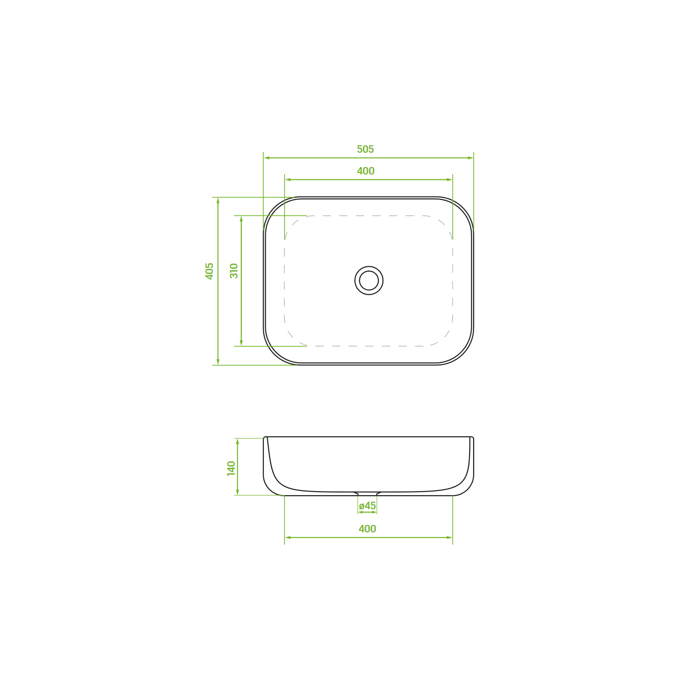 Umywalka Biała Nablatowa Ceramiczna  MOGAMI