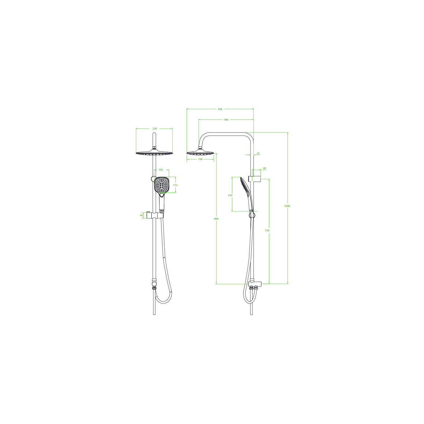 Kolumna Natryskowa Zorita Laveo Chrom / Biała Kolumna Natryskowa Zorita Laveo Chrom / Biała