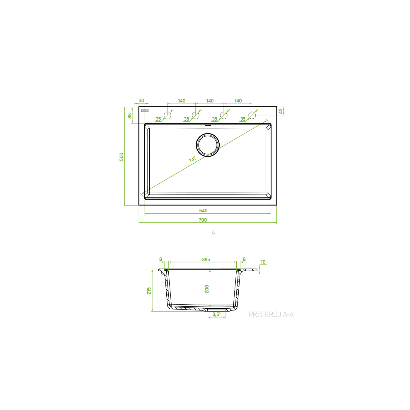 Zlewozmywak Jednokomorowy Granitowy Czarny Zestaw Ociekacz Dozownik Bateria Syfon Zlewozmywak Jednokomorowy Granitowy Czarny Zestaw Ociekacz Dozownik Bateria Syfon