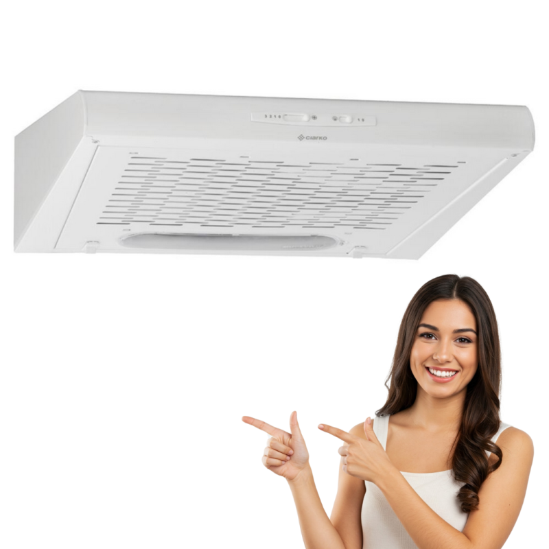 Okap Podszafkowy ZRD 50, Biały z Filtrem Węglowym, Okap do Kuchni Okap Podszafkowy ZRD 50, Biały z Filtrem Węglowym, Okap do Kuchni