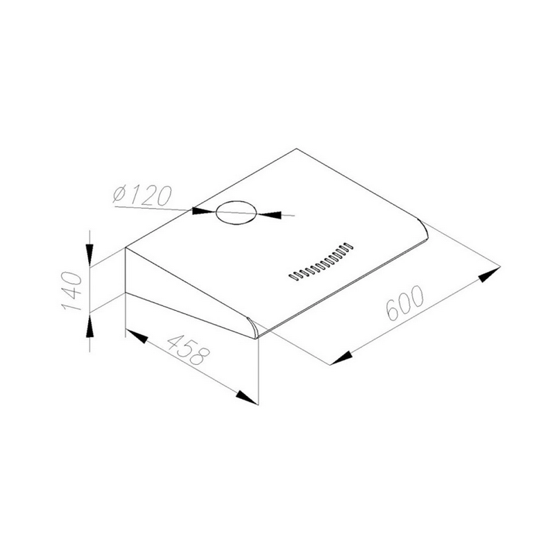 Okap Podszafkowy ZRD 60, Biały z Filtrem Węglowym, Okap do Kuchni