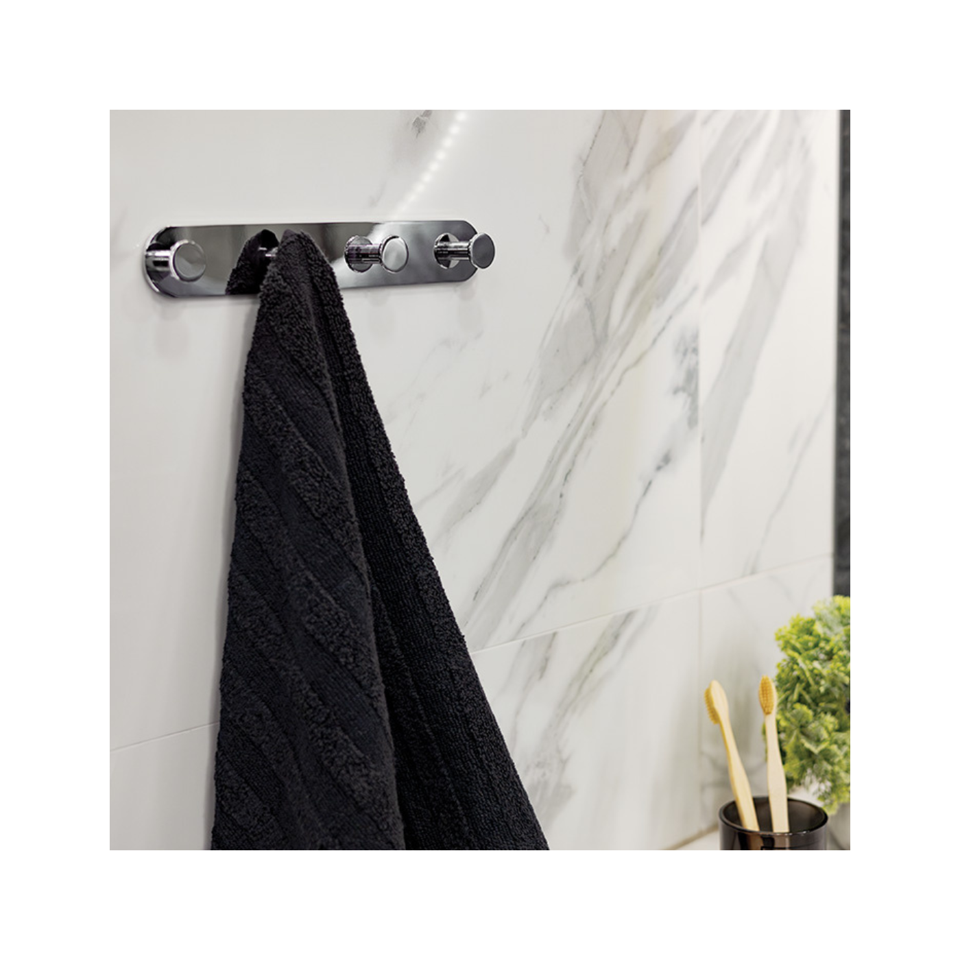 Wieszak do Łazienki Ścienny Chrom MIRI