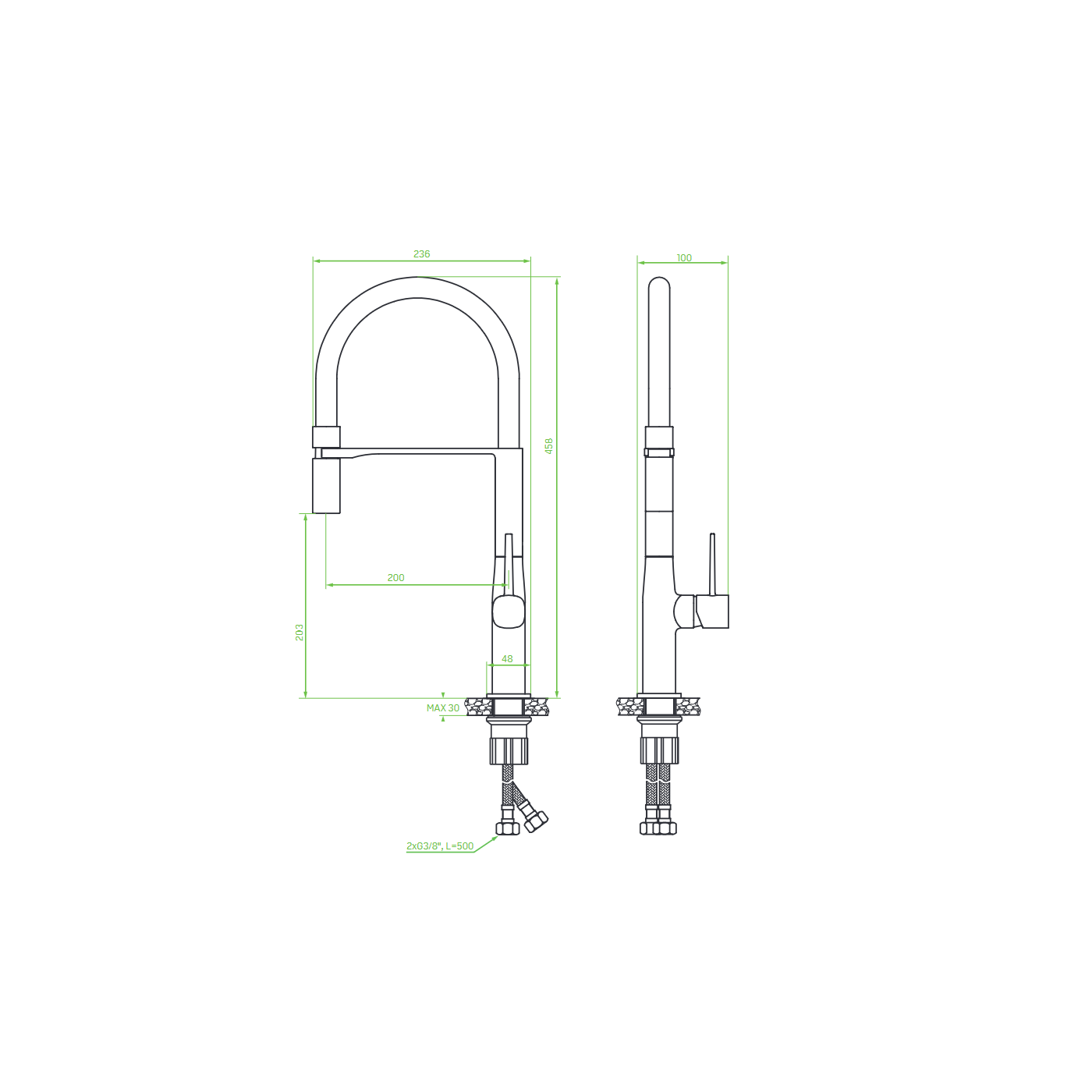 Bateria Kuchenna Bateria Zlewozmywakowa Stojąca Czarna Chrom