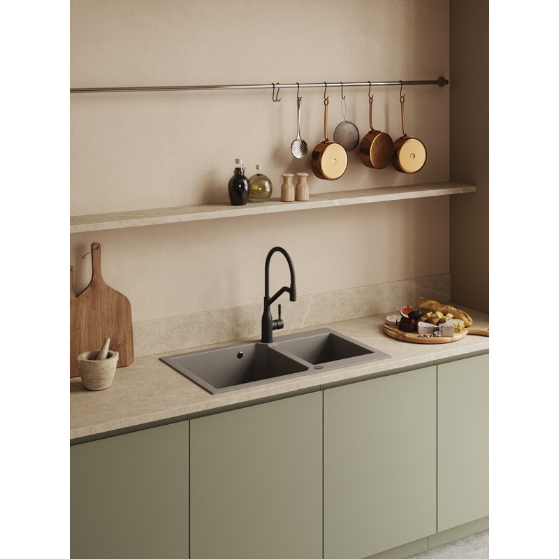 Bateria Kuchenna Bateria Zlewozmywakowa Stojąca Czarna Bateria Kuchenna Bateria Zlewozmywakowa Stojąca Czarna