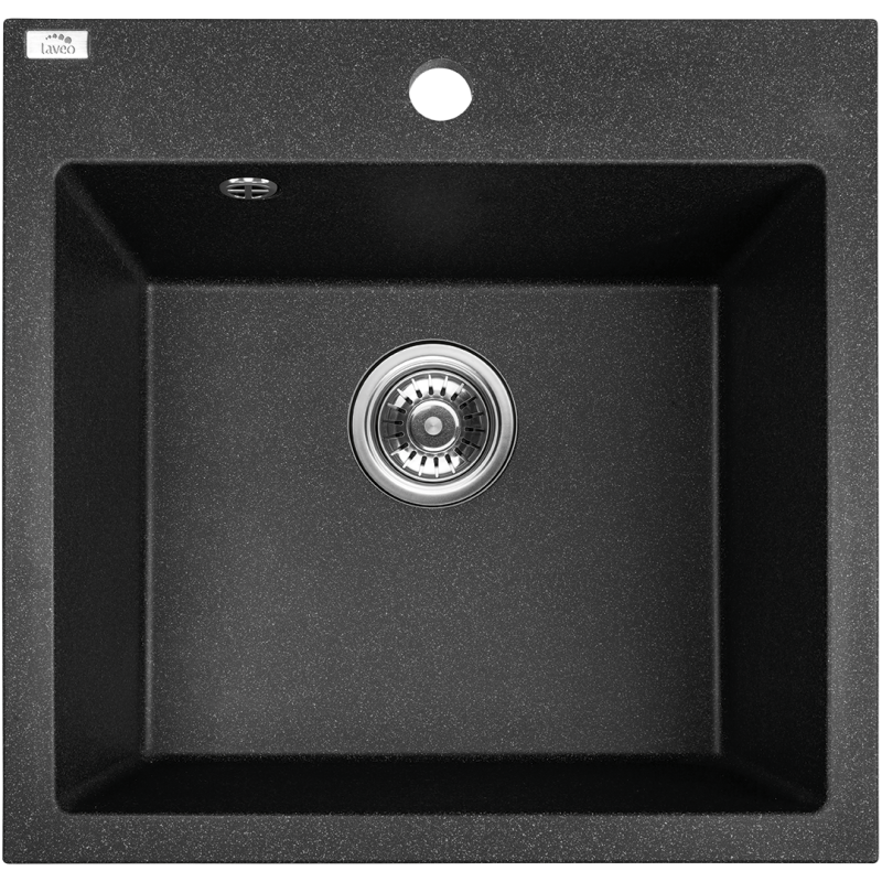 Zlewozmywak Granitowy Jednokomorowy Czarny z Baterią i Syfonem Zestaw Zlewozmywak Granitowy Jednokomorowy Czarny z Baterią i Syfonem Zestaw