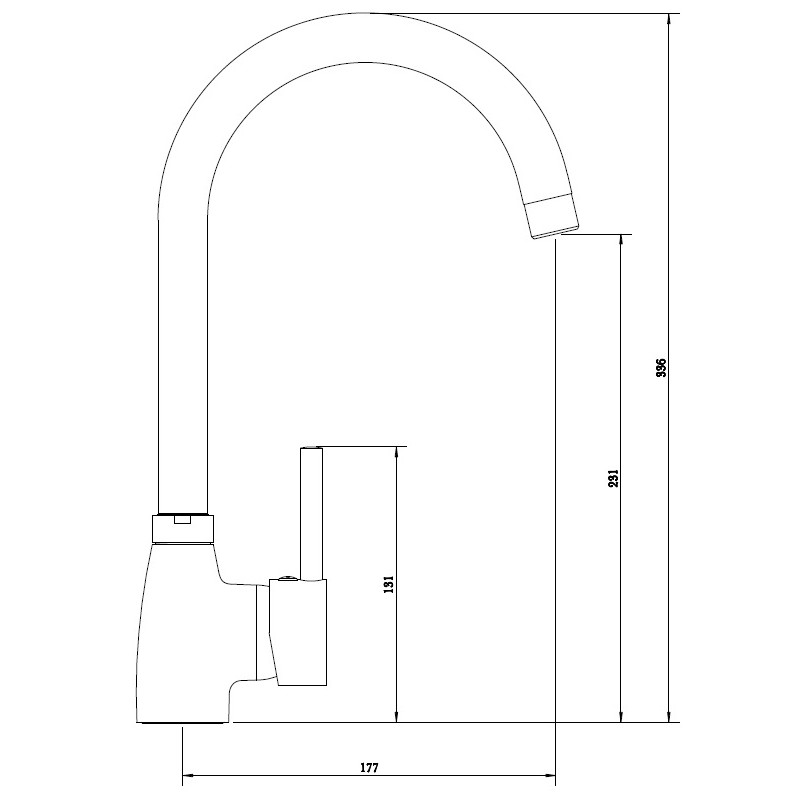 Zlewozmywak Granitowy Jednokomorowy Czarny z Baterią i Syfonem Zestaw