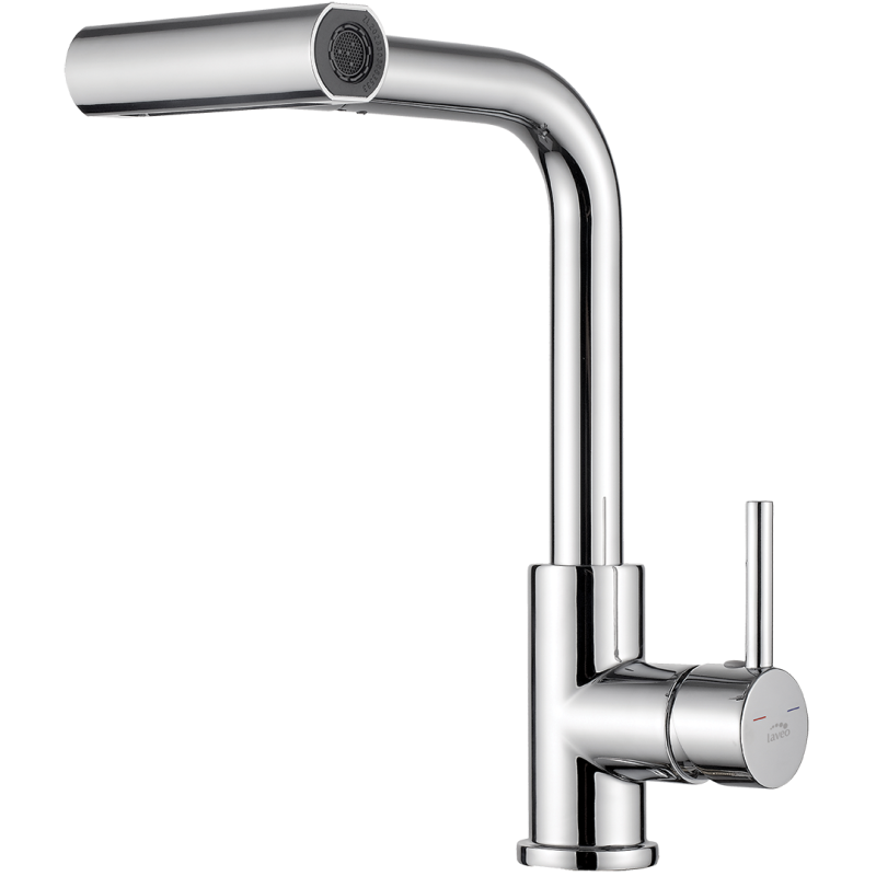 Bateria Zlewozmywakowa Stojąca z Wyciąganą Wielofunkcyjną Wylewką Rotaro Chrom