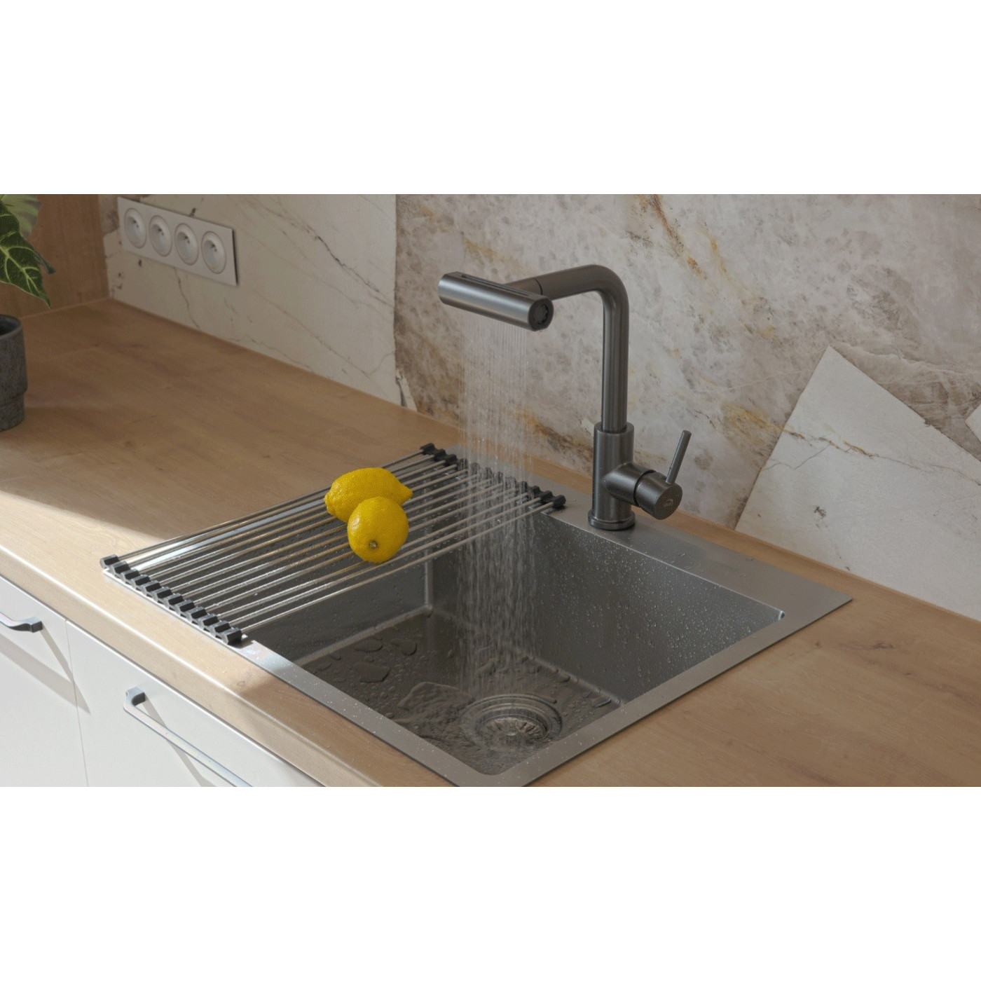 Bateria Zlewozmywakowa Stojąca z Wyciąganą Wielofunkcyjną Wylewką Rotaro Bateria Zlewozmywakowa Stojąca z Wyciąganą Wielofunkcyjną Wylewką Rotaro