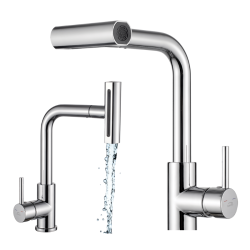 Bateria Zlewozmywakowa Stojąca z Wyciąganą Wielofunkcyjną Wylewką Rotaro