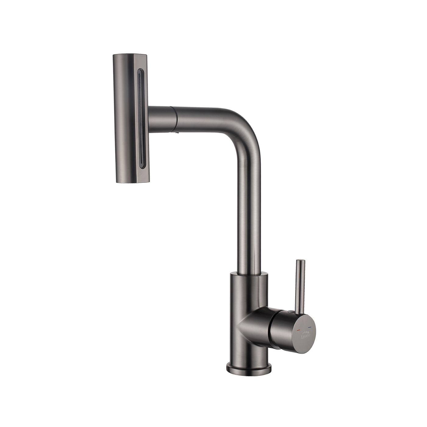 Bateria Zlewozmywakowa Stojąca z Wyciąganą Wielofunkcyjną Wylewką Rotaro Grafit