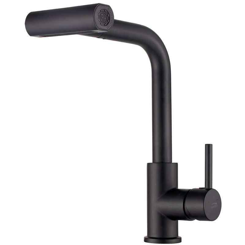 Bateria Zlewozmywakowa Stojąca z Wyciąganą Wielofunkcyjną Wylewką Rotaro Czarna Bateria Zlewozmywakowa Stojąca z Wyciąganą Wielofunkcyjną Wylewką Rotaro Czarna