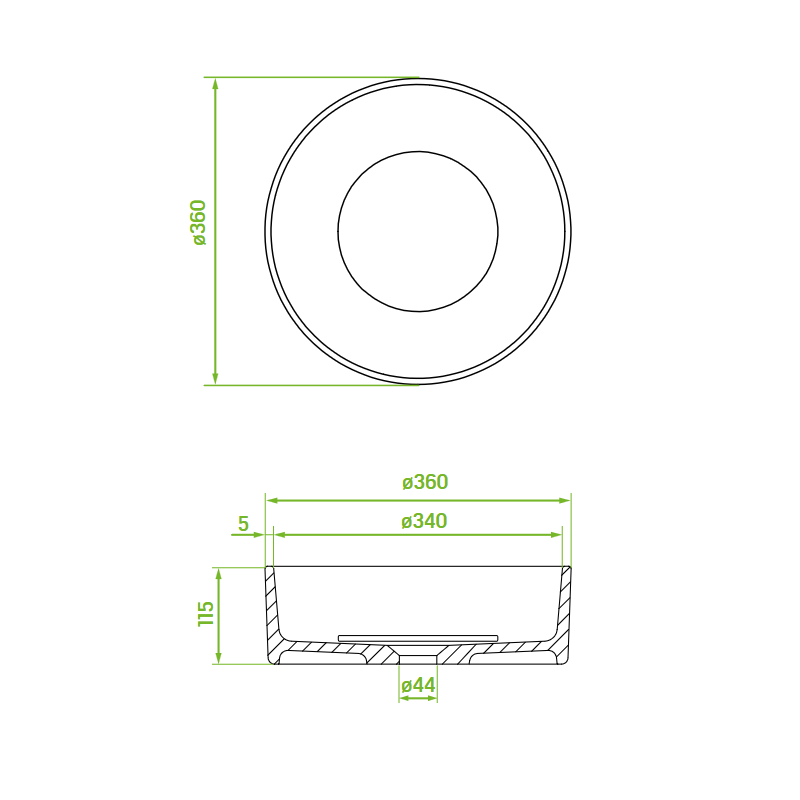 Umywalka Nablatowa Granitowa Czarna Umywalka do Łazienki Laveo Perl