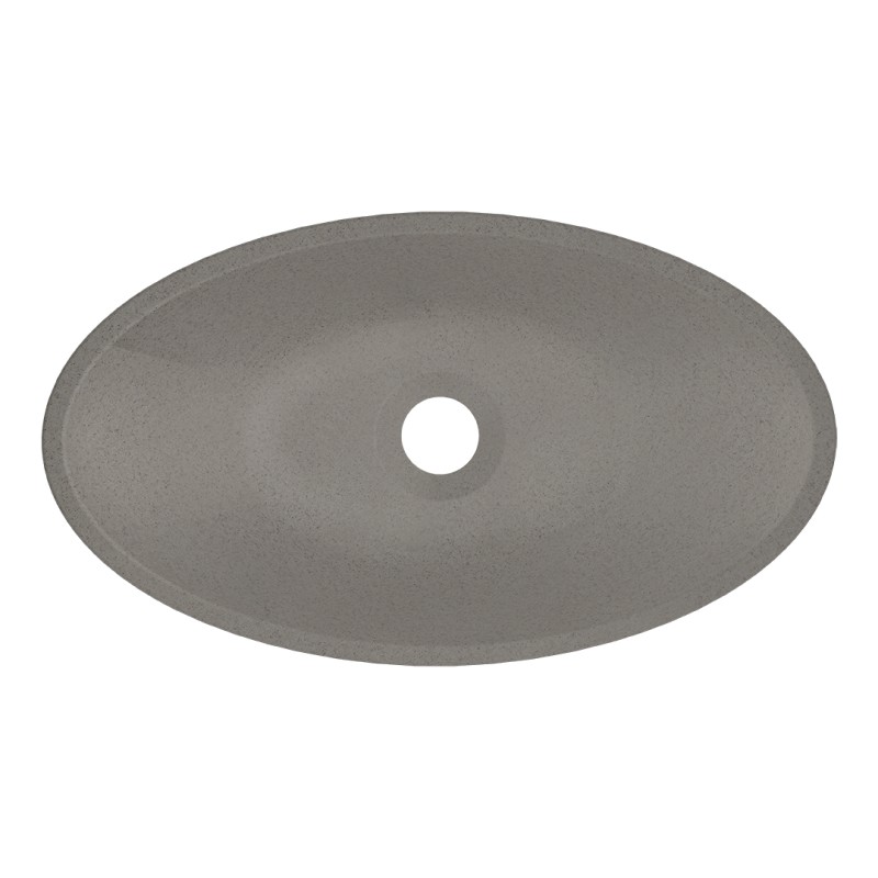 Umywalka Nablatowa Granitowa Beżowa Umywalka do Łazienki Laveo VELA