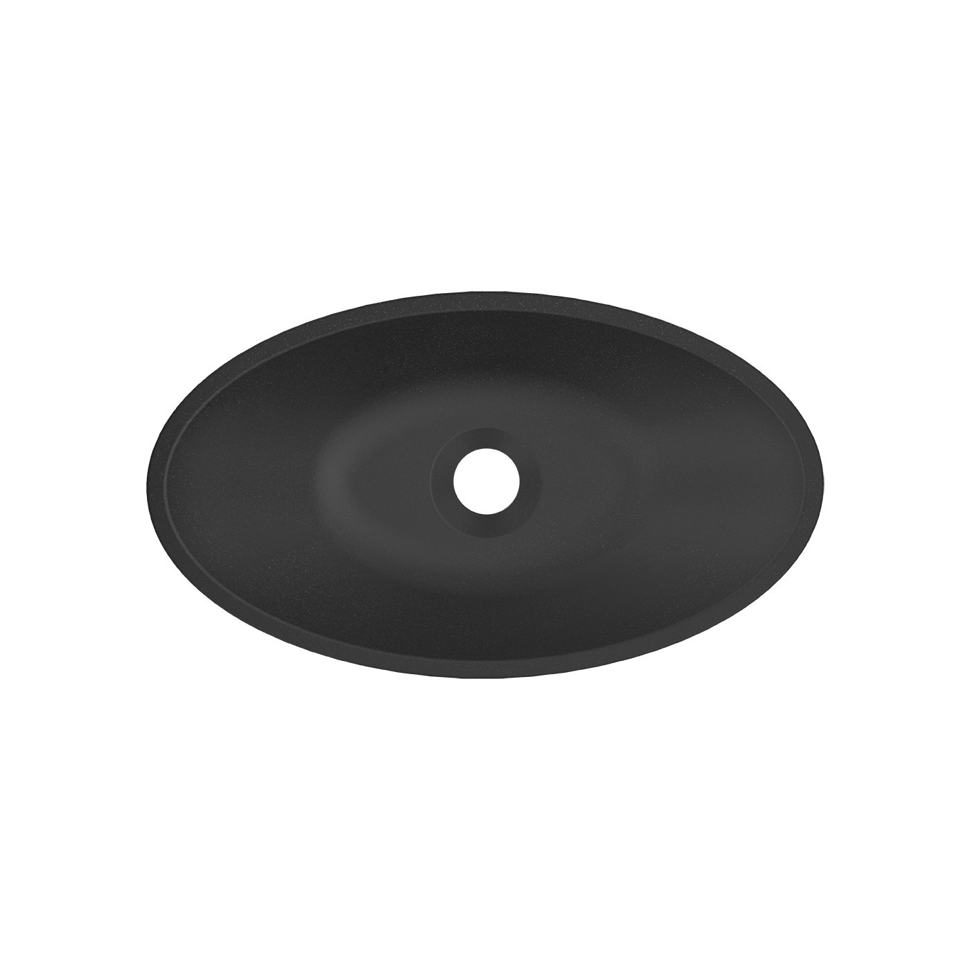 Umywalka Nablatowa Granitowa Czarna Umywalka do Łazienki Laveo VELA
