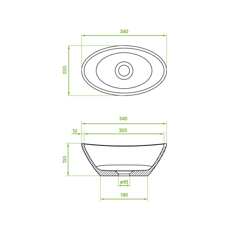 Umywalka Nablatowa Granitowa Czarna Umywalka do Łazienki Laveo VELA