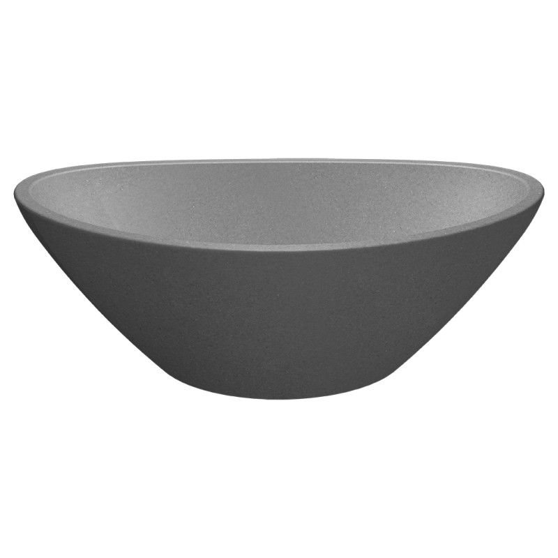 Umywalka Nablatowa Granitowa Szara Umywalka do Łazienki Laveo VELA