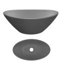 Umywalka Nablatowa Granitowa Szara Umywalka do Łazienki Laveo VELA