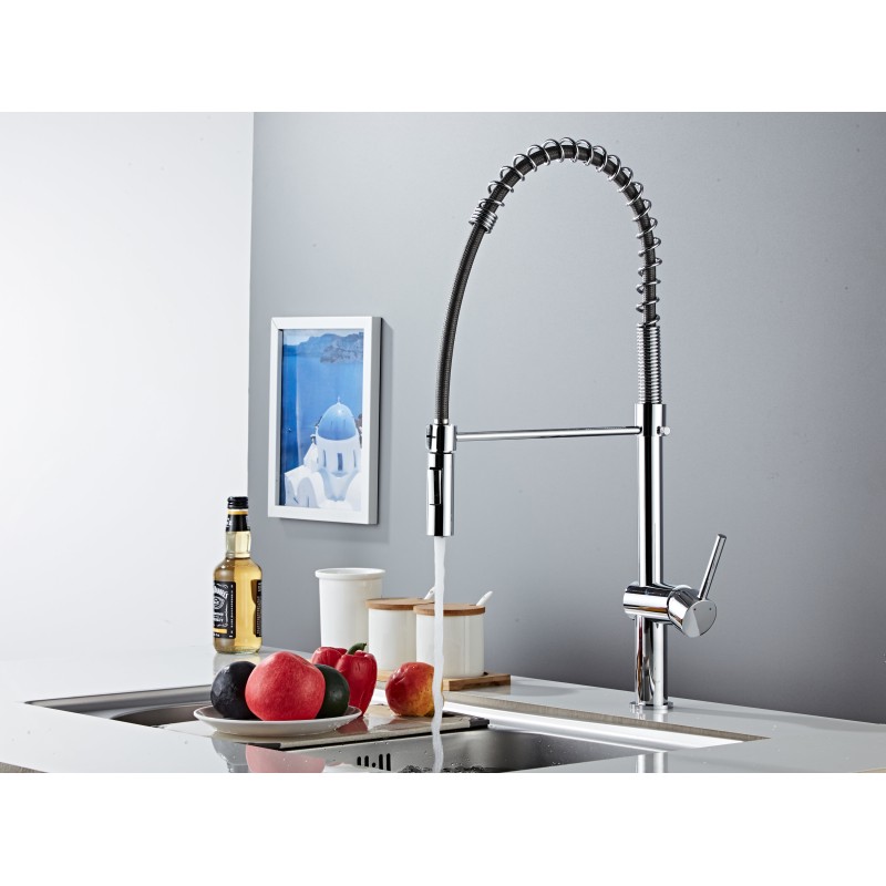 Bateria Zlewozmywakowa Stojąca, Sprężyna Chrom RHEA Laveo Bateria Zlewozmywakowa Stojąca, Sprężyna Chrom RHEA Laveo