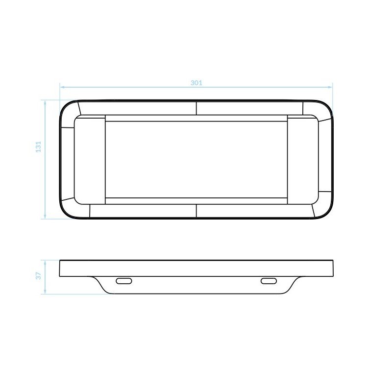 Półka Łazienkowa Ścienna Płaska Biała APO Kuchinox