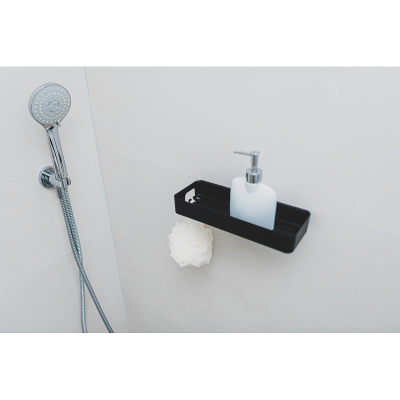 Półka Łazienkowa Ścienna z rantem Czarna APO Kuchinox Półka Łazienkowa Ścienna z rantem Czarna APO Kuchinox