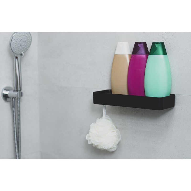 Półka Łazienkowa Ścienna z rantem Czarna APO Kuchinox Półka Łazienkowa Ścienna z rantem Czarna APO Kuchinox