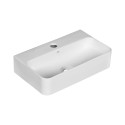 Umywalka Nablatowa Ścienna Ceramiczna Biała KVADRATO Laveo