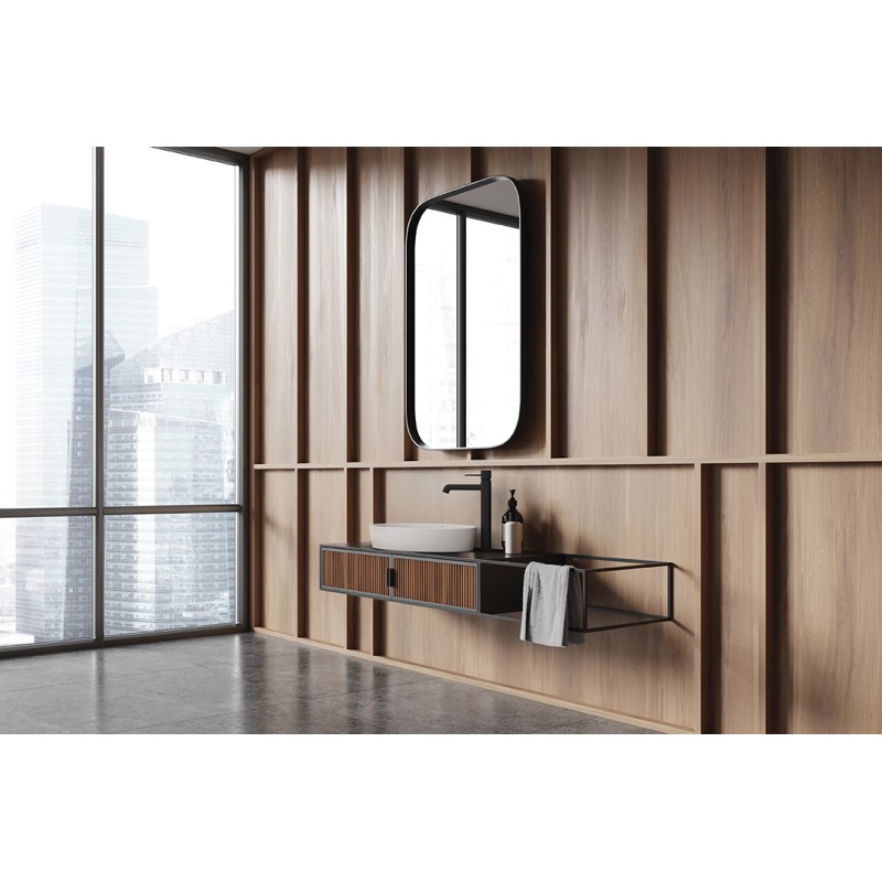 Umywalka Nablatowa Ceramiczna 48x34 cm Biała DESNA Laveo Umywalka Nablatowa Ceramiczna 48x34 cm Biała DESNA Laveo