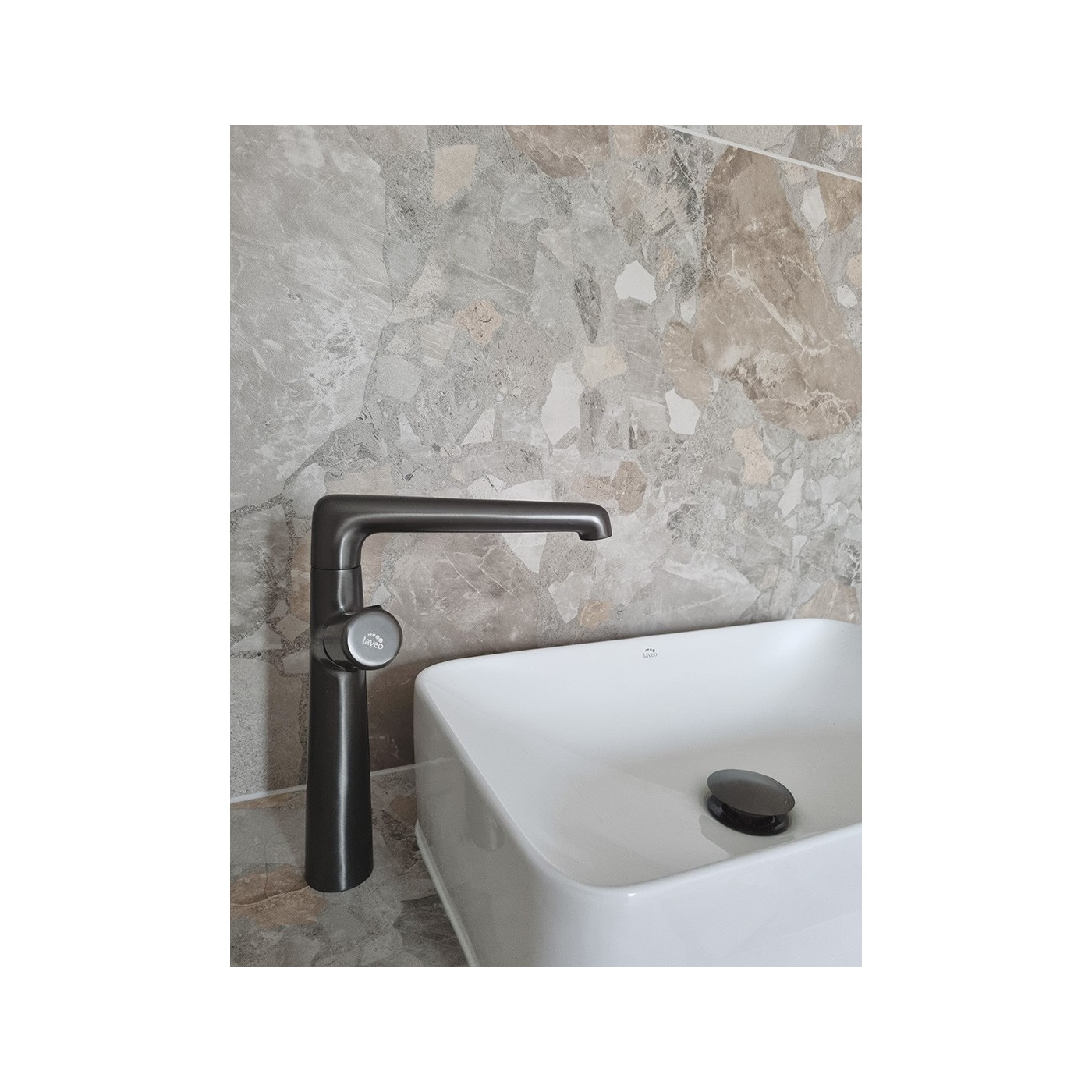 Umywalka Nablatowa Ceramiczna 48,5x29,5 cm Biała KVADRATO Laveo Umywalka Nablatowa Ceramiczna 48,5x29,5 cm Biała KVADRATO Laveo