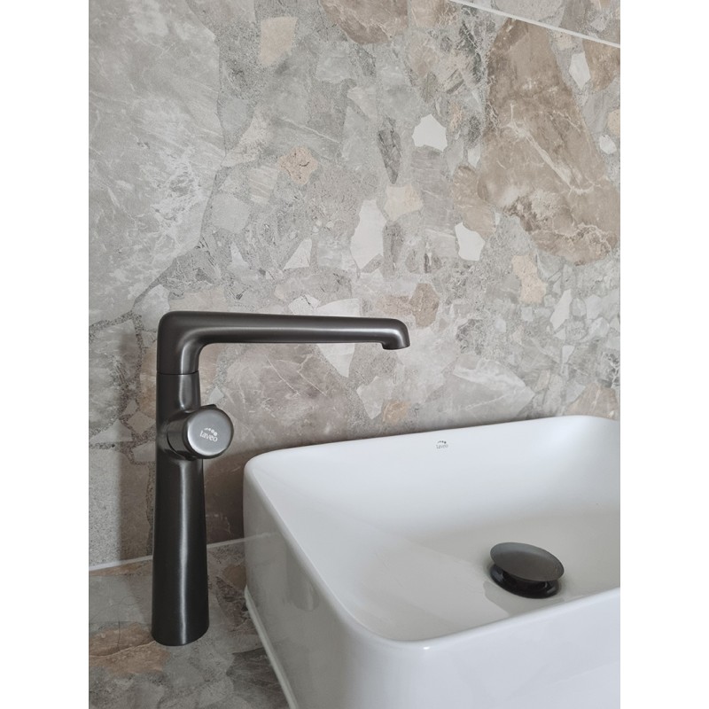 Umywalka Nablatowa Ceramiczna 48,5x29,5 cm Biała KVADRATO Laveo Umywalka Nablatowa Ceramiczna 48,5x29,5 cm Biała KVADRATO Laveo