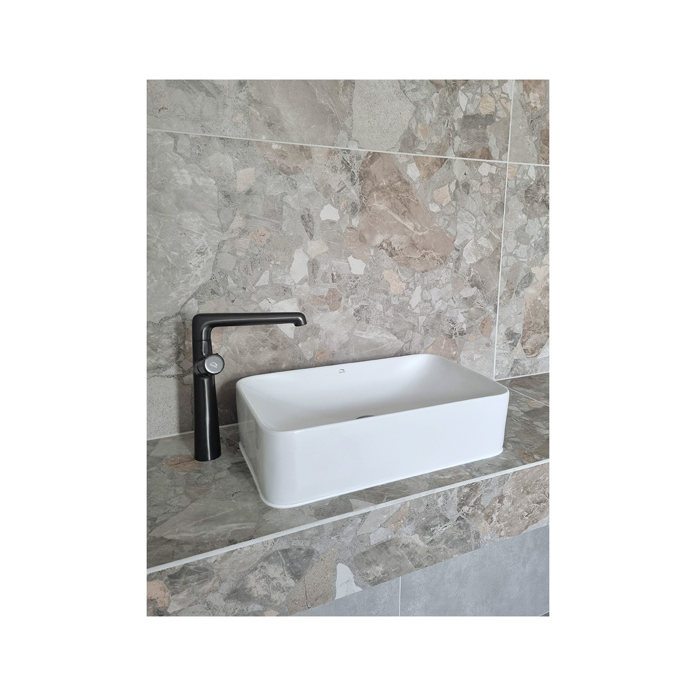 Umywalka Nablatowa Ceramiczna 48,5x29,5 cm Biała KVADRATO Laveo Umywalka Nablatowa Ceramiczna 48,5x29,5 cm Biała KVADRATO Laveo