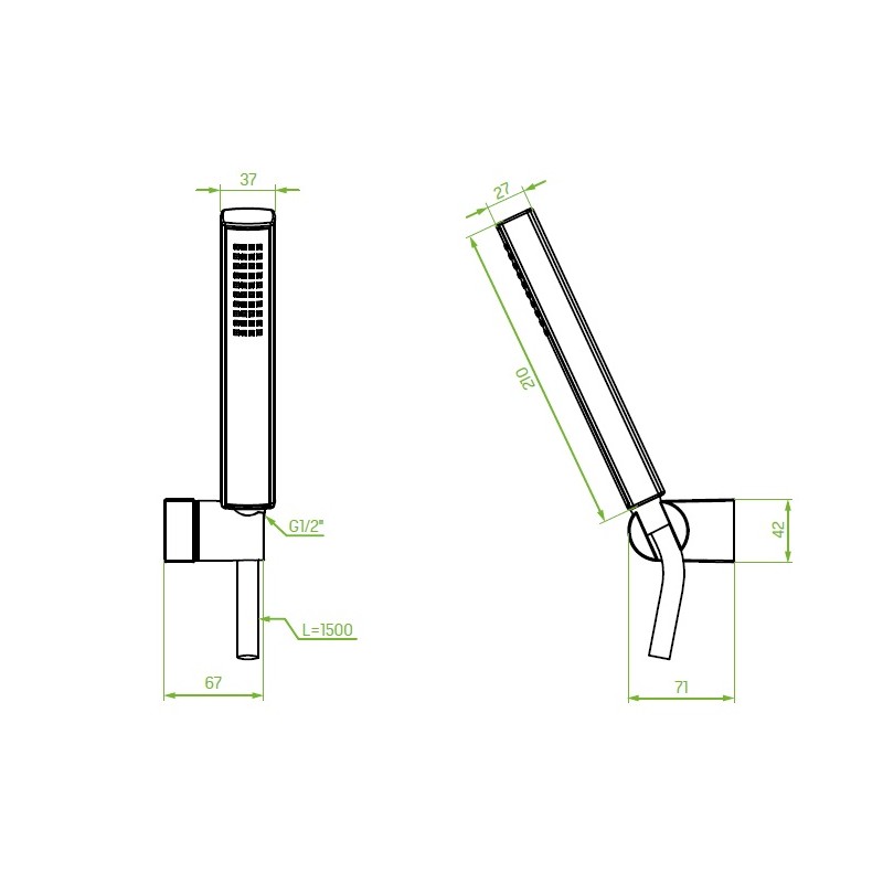 Zestaw Natryskowy Punktowy Złoty POLA Laveo Zestaw Natryskowy Punktowy Złoty POLA Laveo